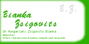 bianka zsigovits business card